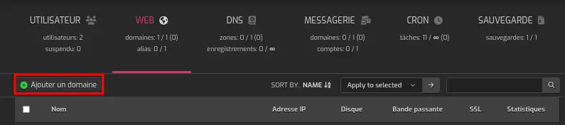 Ajouter un site web